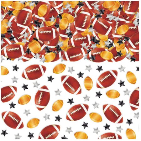 2.5 oz. Dazzling Football & Stars Foil Confetti - Multicolor, 1 piece