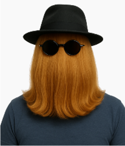 Studio Studs© It's Adam's Cousin Economy Wig With Hat and Glasses