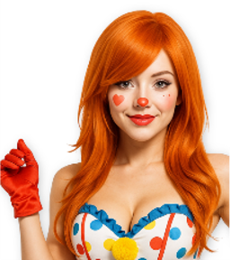 Studio Salon© Nicki Long Bright Orange Wig with Side Bangs