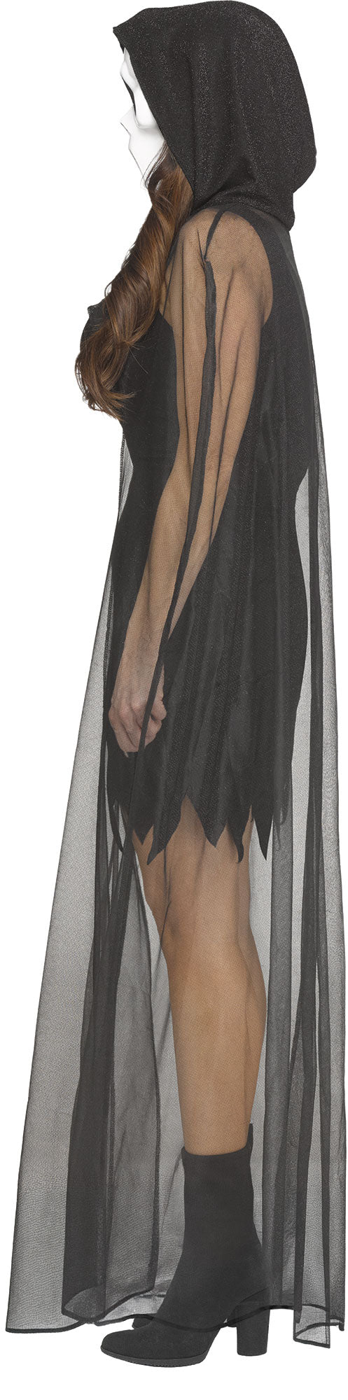 Ladies Ghost Face 30th Anniversary Costume - Black - side