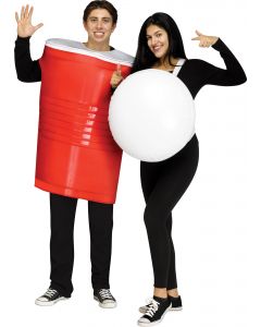 Fun World 137584 Beer Pong Couple - 2 Costumes in 1 Bag! - Adult