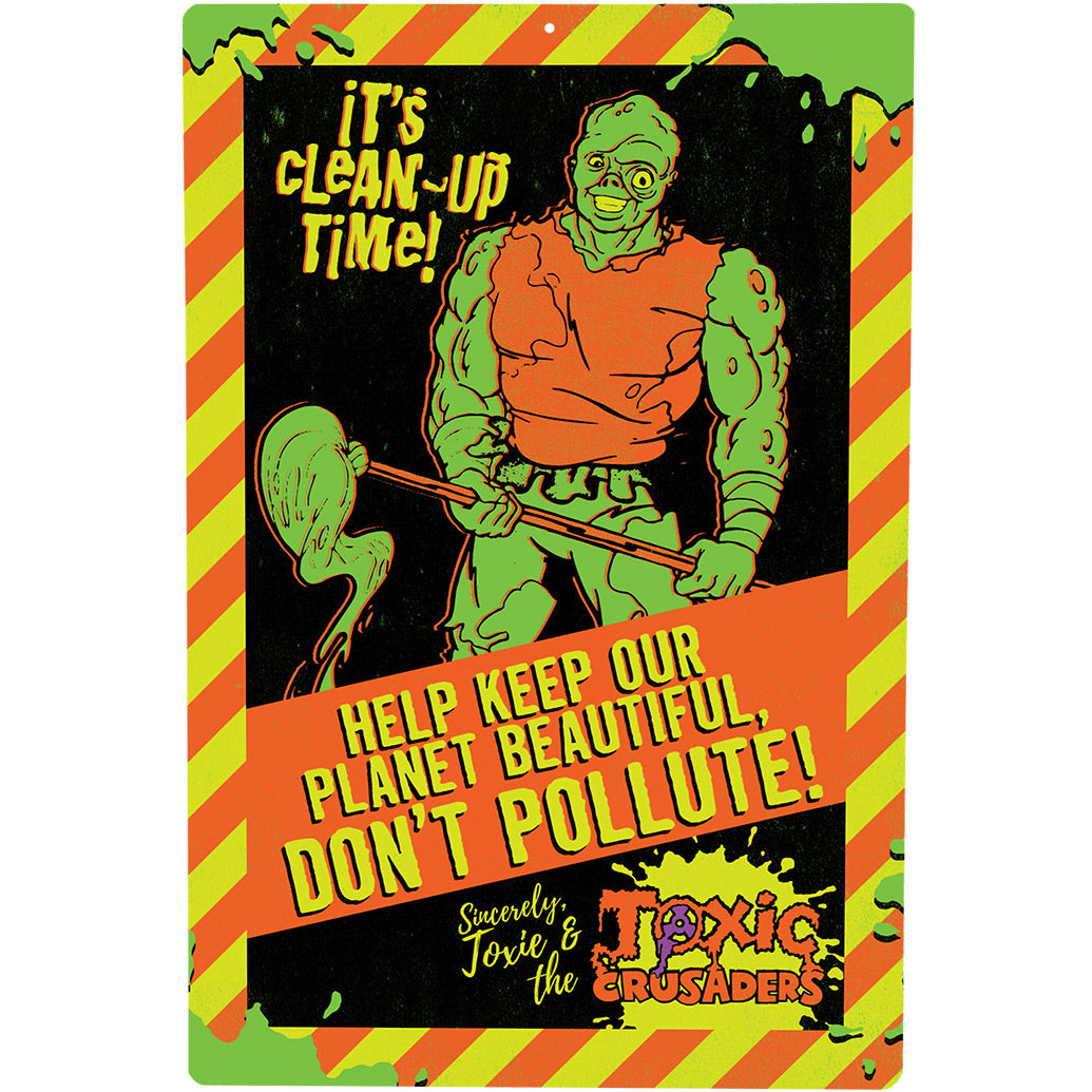Trick or Treat Studios MASFTE103 Toxic Crusaders - Don't Pollute Metal Sign
