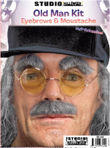 OLD MAN GREY EYEBROWS & MUSTACHE KIT