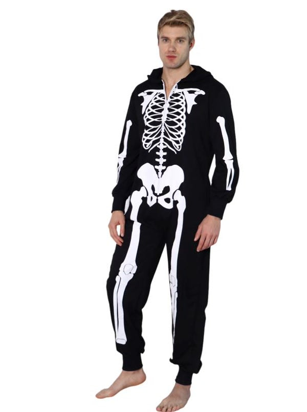 Hooded Skeleton Jumpsuit