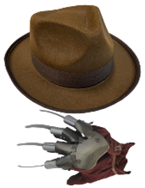 FRIGHT GLOVE & FEDORA SET
