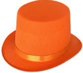 ORANGE FELT TOP HAT