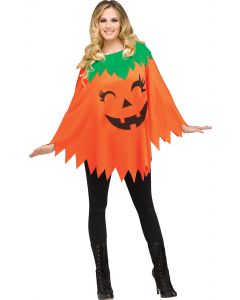 Fun World 90384 Pumpkin Poncho - Adult