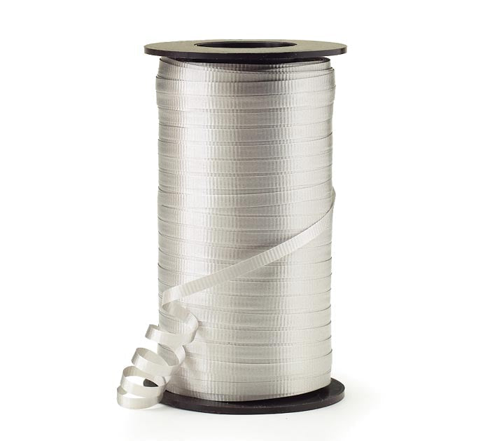 3/16" Crimped Silver Curling Ribbon - 550 yd