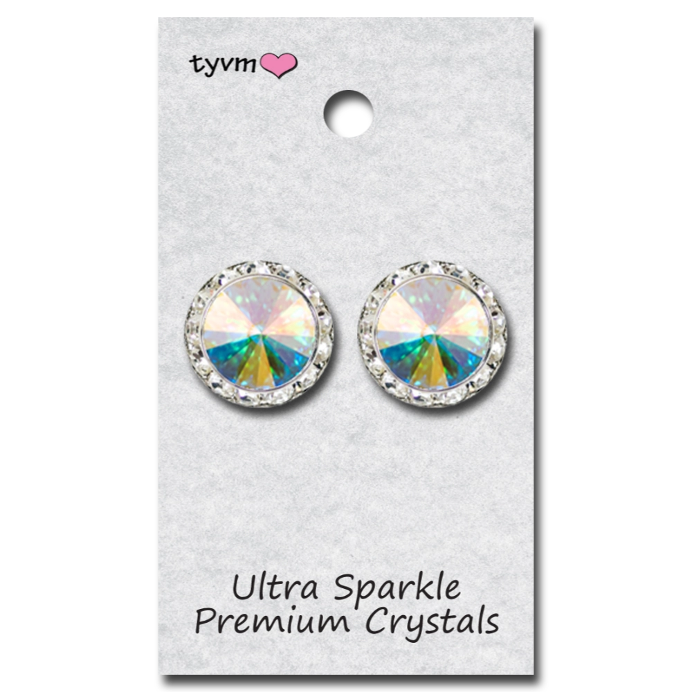 20mm Iridescent Post Earrings