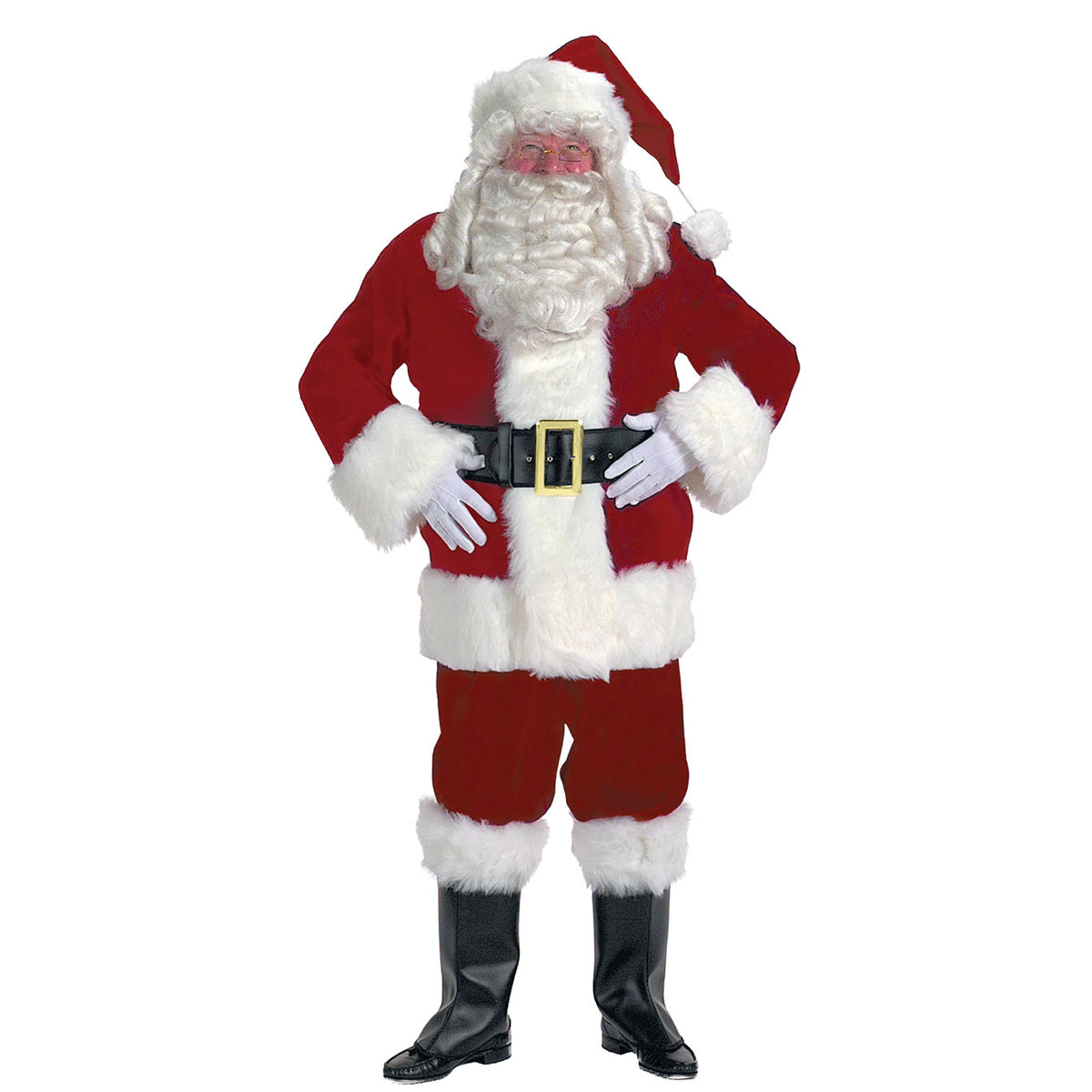 Burgundy Velvet Santa Suit