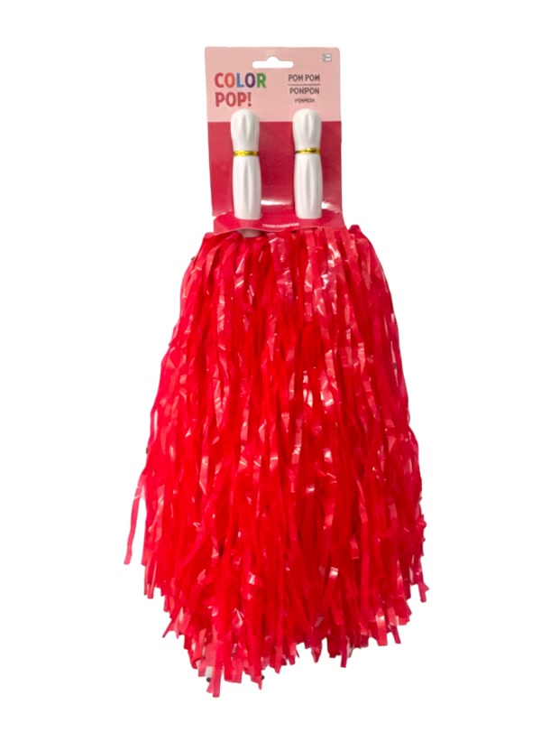 Red Pom-poms, 2ct