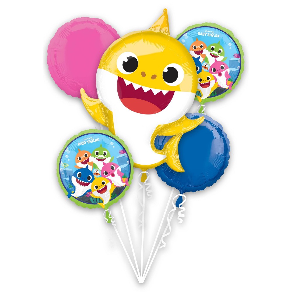 Baby Shark Balloon Bouquet - 5 Pieces