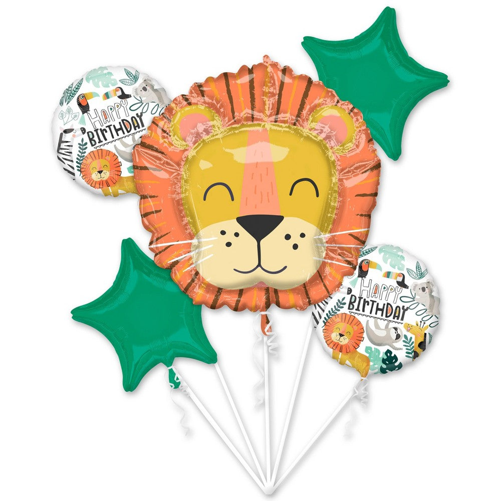 Get Wild Birthday Balloon Bouquet - 5 Pieces