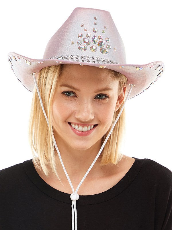 Pink Gemstone Cowboy Hat