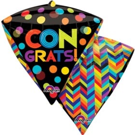 17" Bright Dots Congrats UltraShape® Diamondz® Balloon