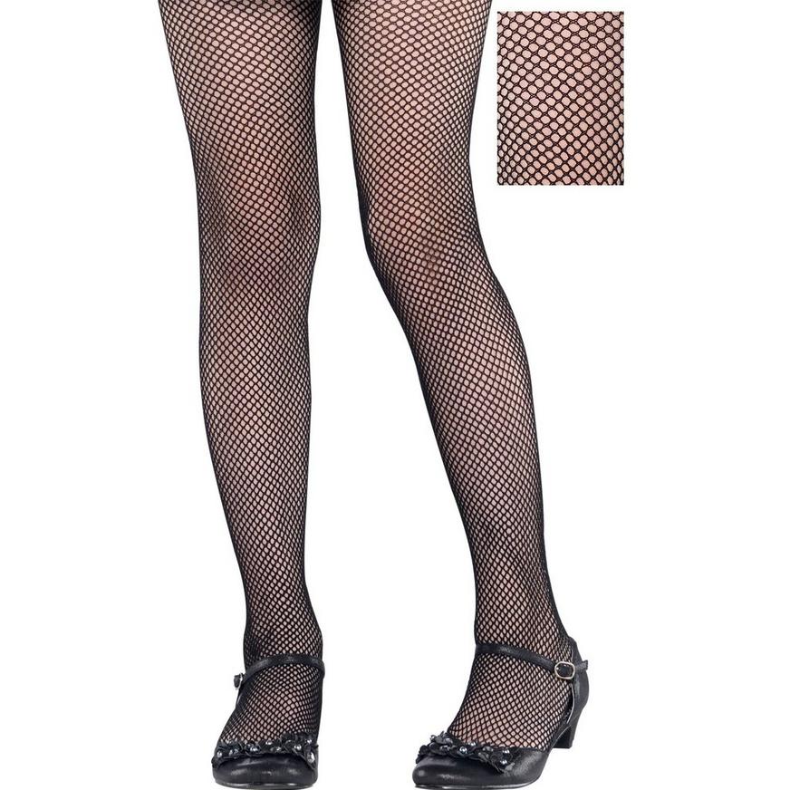 Child Black Fishnet Tights - S/M