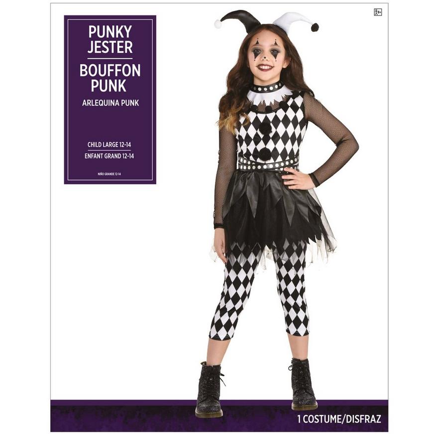 Child Punky Jester Costume - Medium (8-10)