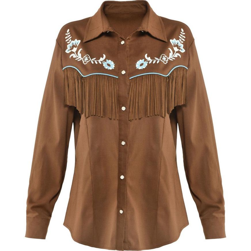 Western Cowgirl Fringe Shirt - Women's Standard Size