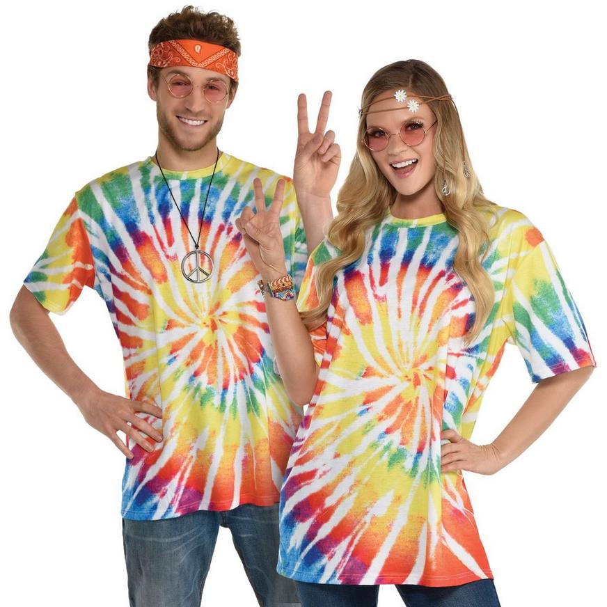 60s Rainbow Spiral Tie-Dye T-Shirt - Adult L/XL
