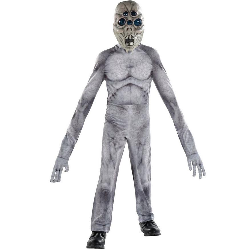 Gray Alien Long-Arm Illusion Costume - Child Medium