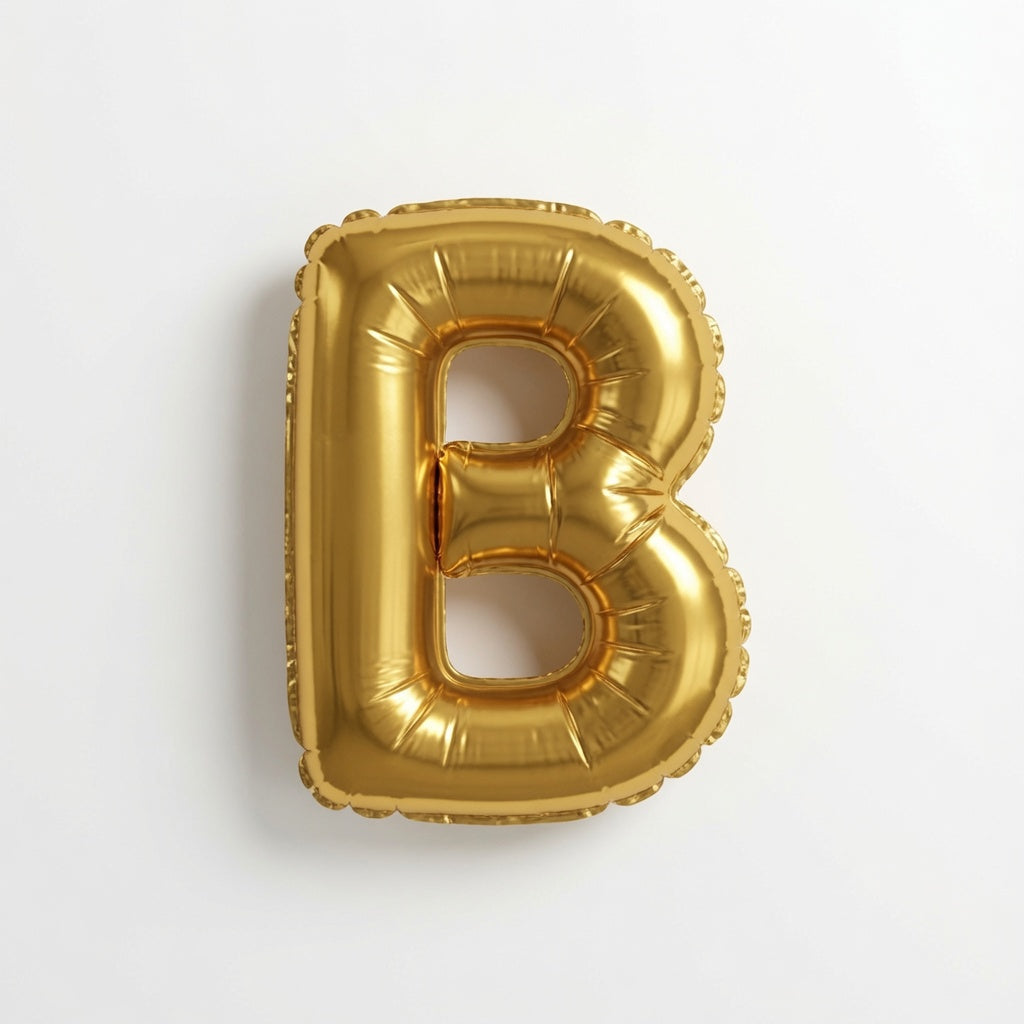 Gold Foil Letter B