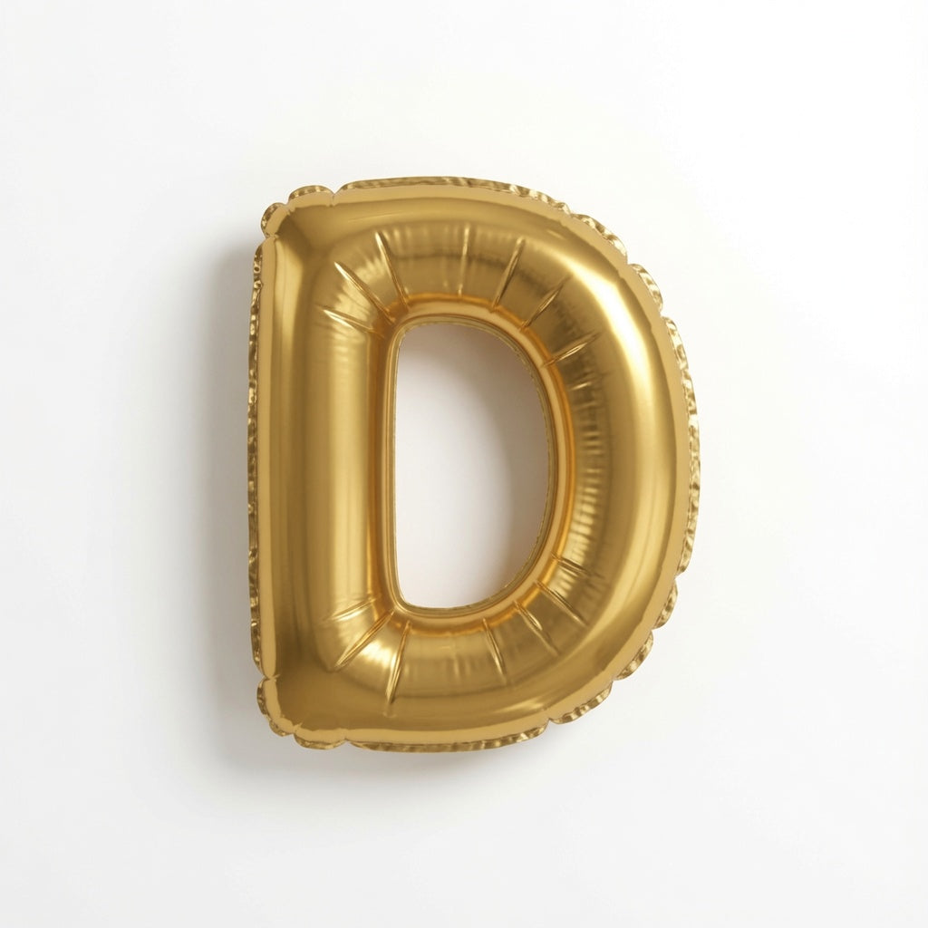 Gold Foil Letter D