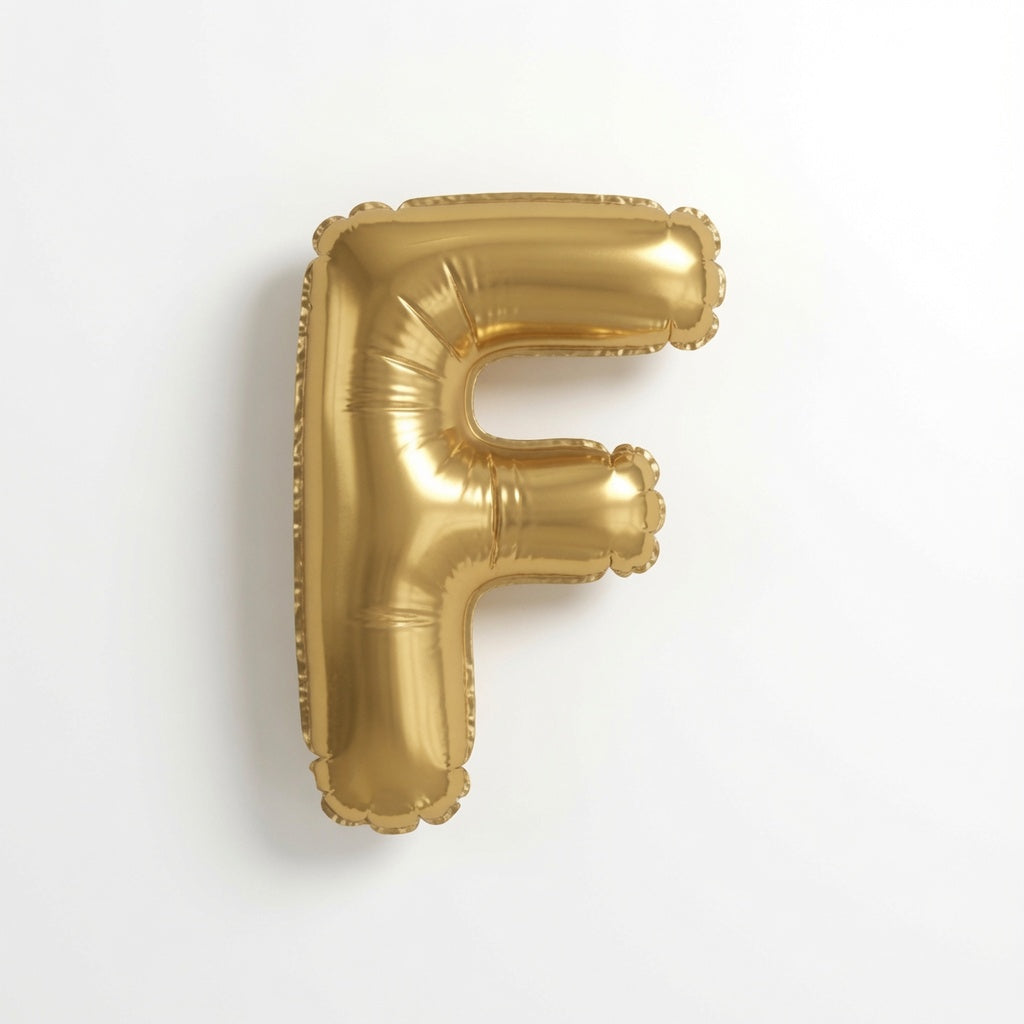 Gold Foil Letter F