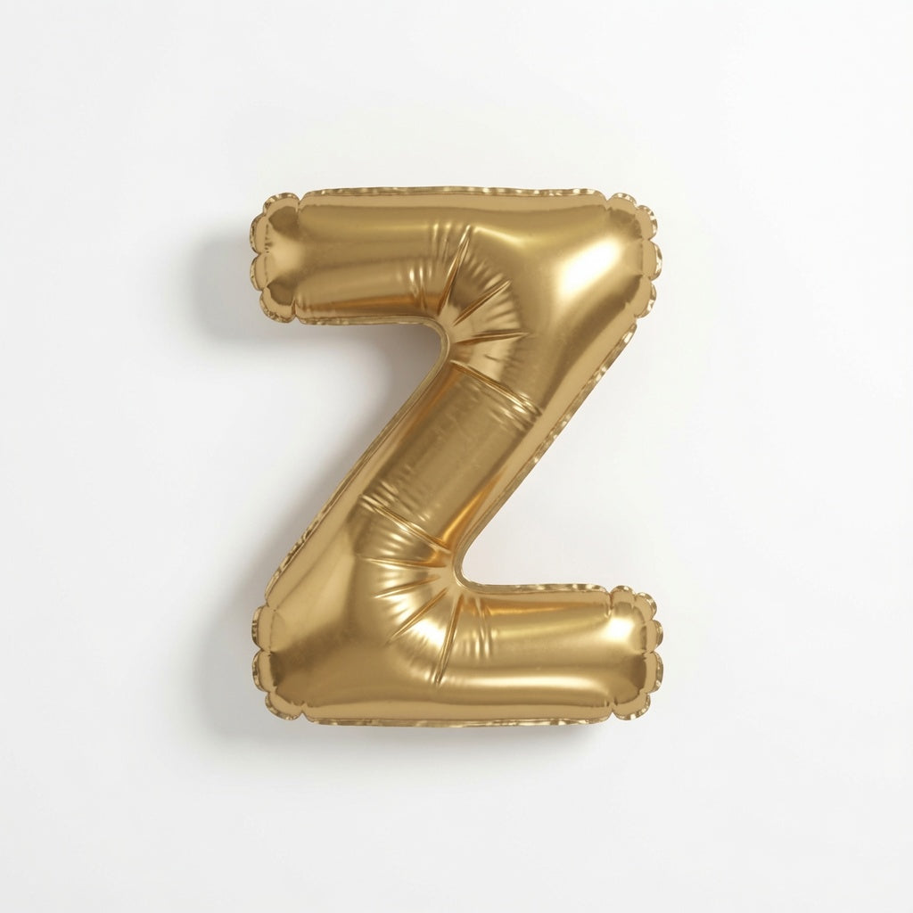 Gold Foil Letter Z