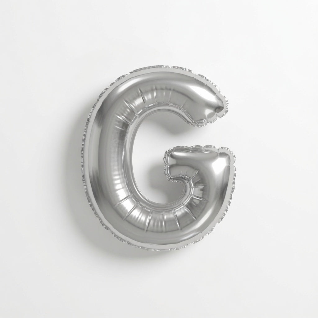 Mini Silver Letter G Balloon