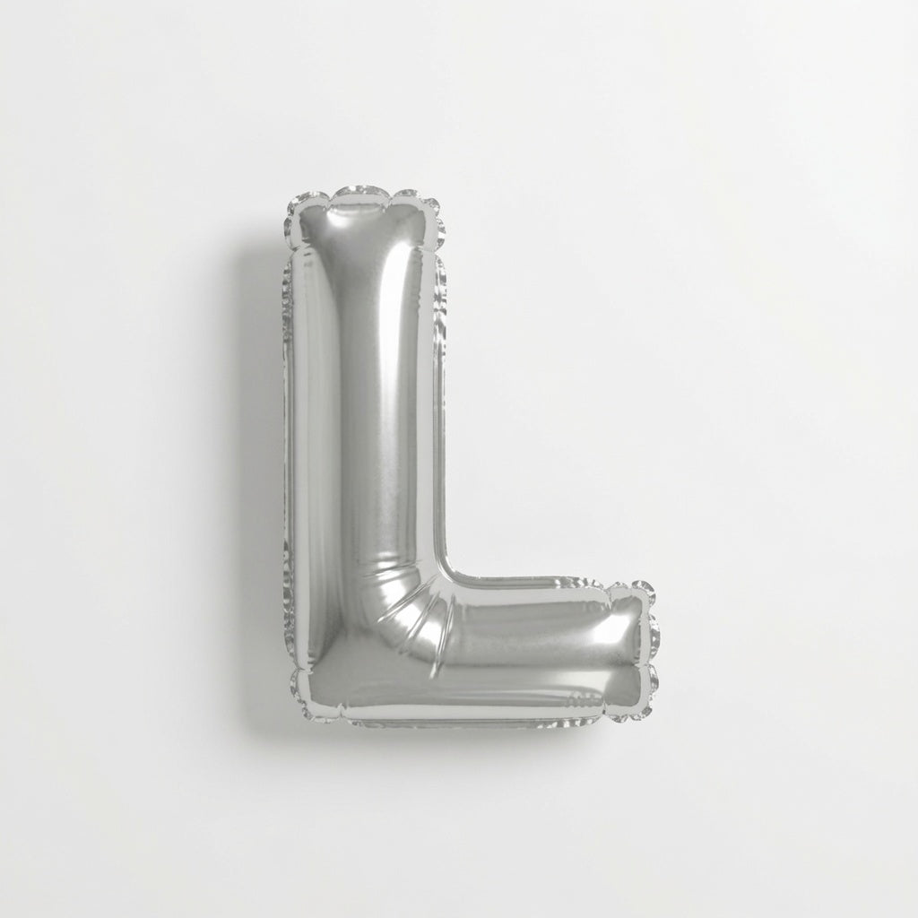Mini Silver Letter L Balloon