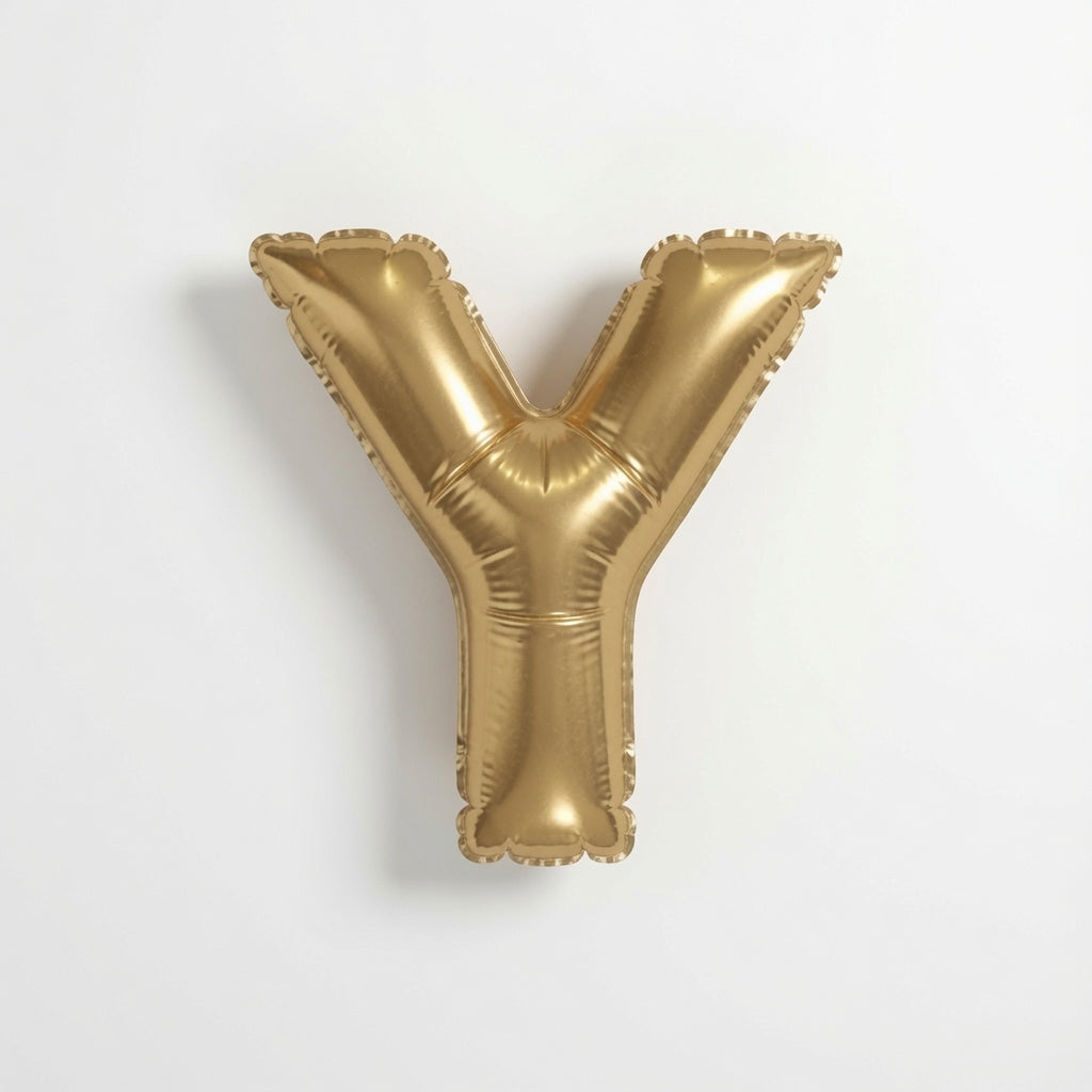 MINI GLD AIR FILLED BLLN LTR Y