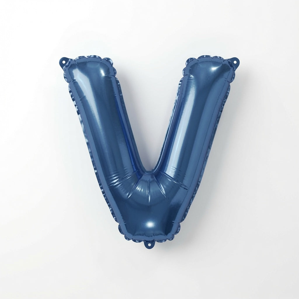 893 Blue Letter V