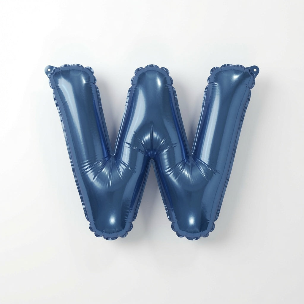 900 Blue Letter W