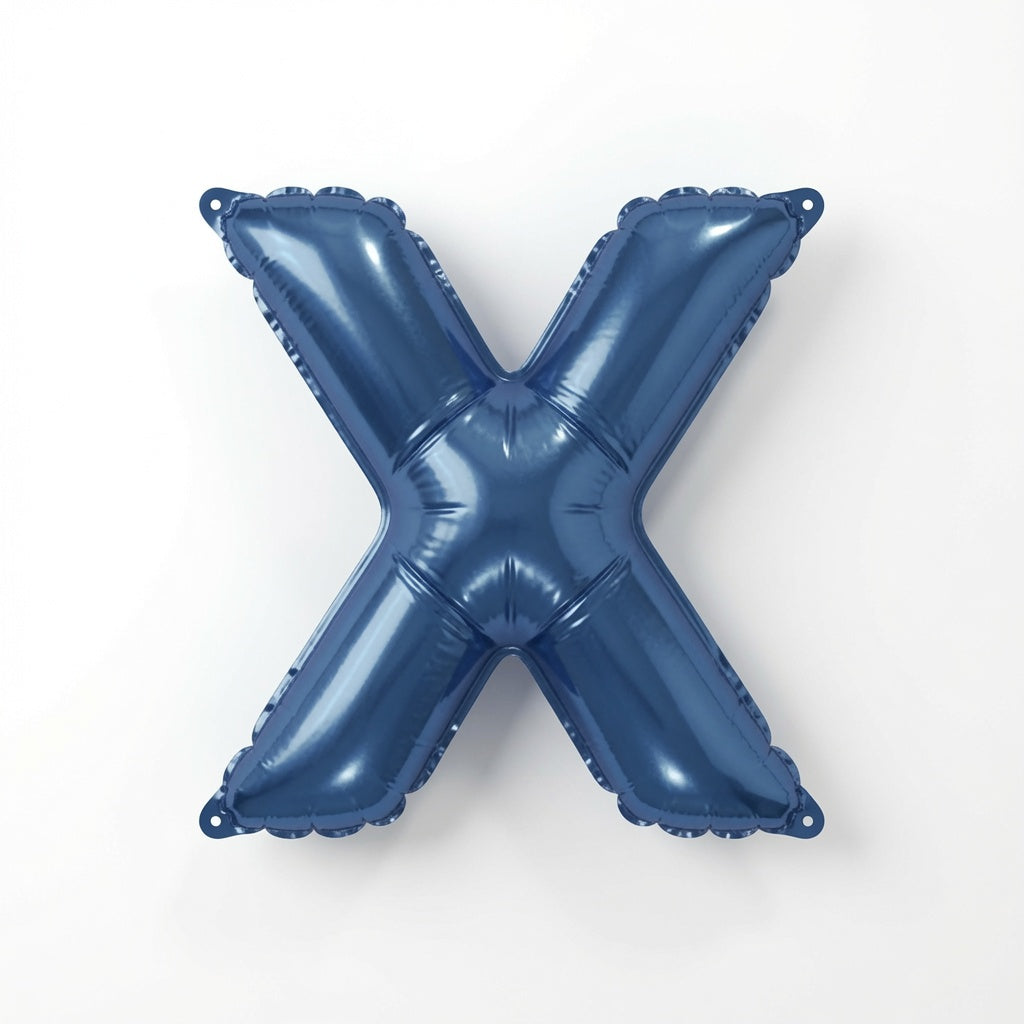 909 Blue Letter X
