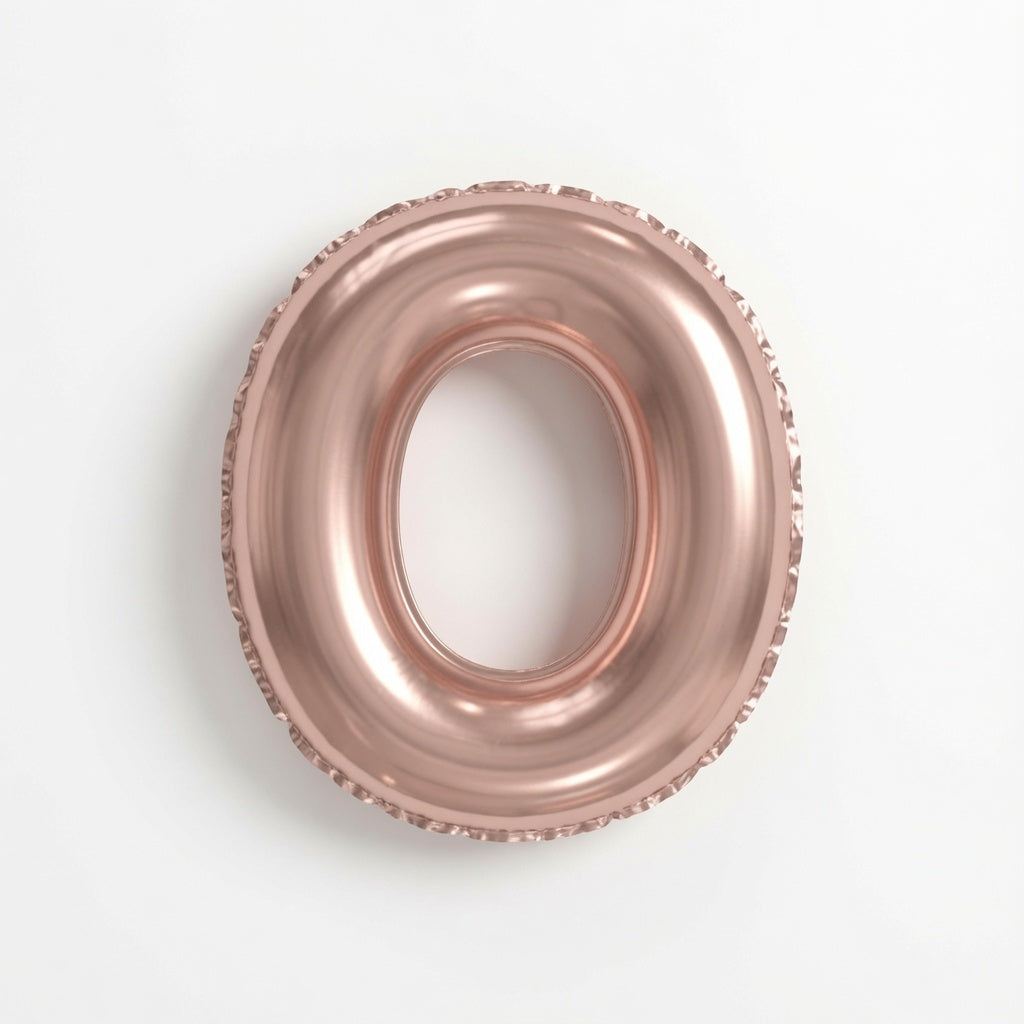 Rose Gld Letter O