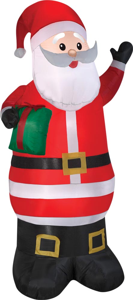 Santa with Present Inflatable