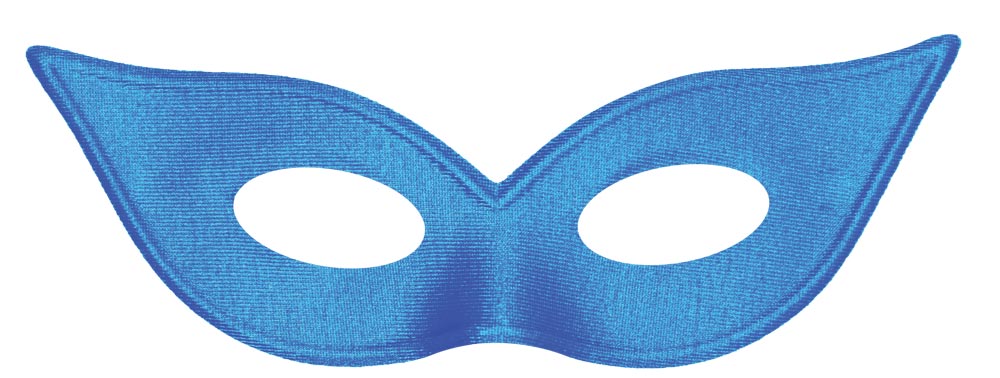 Harlequin Half Mask - Blue