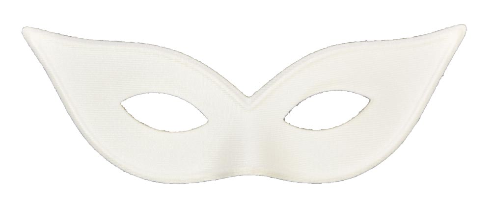 Harlequin Half Mask - White