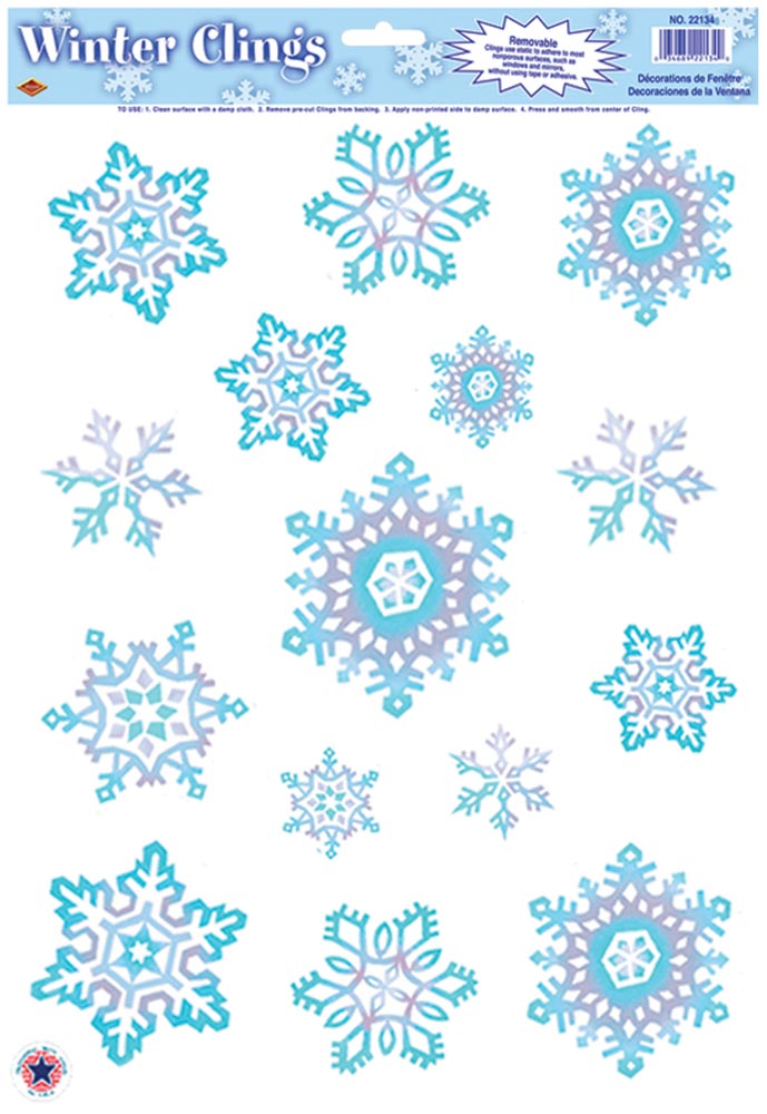 Crystal Snowflake Cling