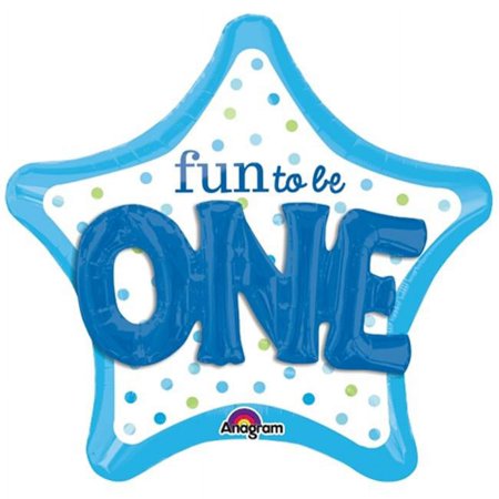 36" Fun To Be ONE Boy SuperShape™ Balloon