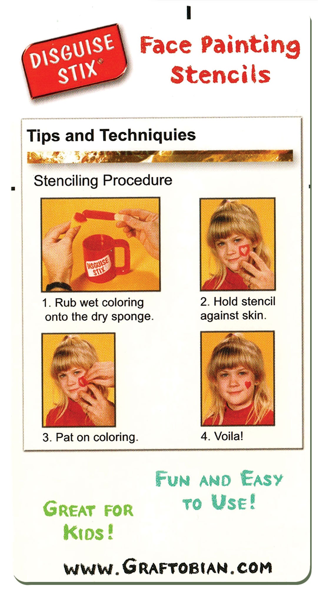 Disguise Stix Stencils - back