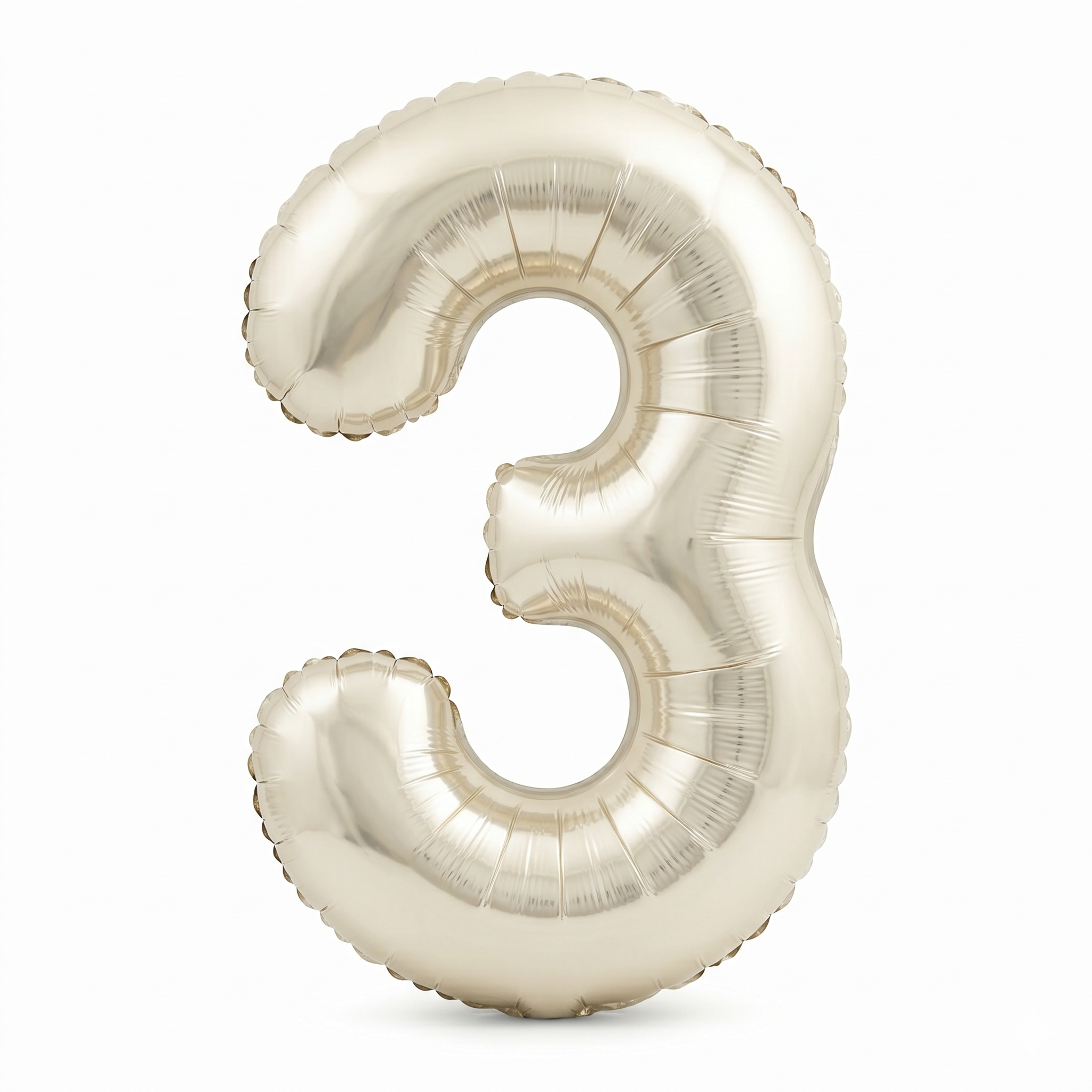 WHT/GLD A/F BLLN NUM 3