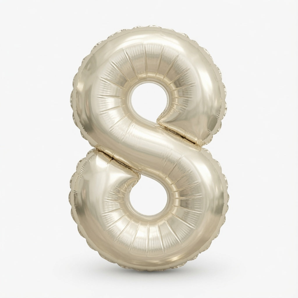 Wht/Gld Number 8