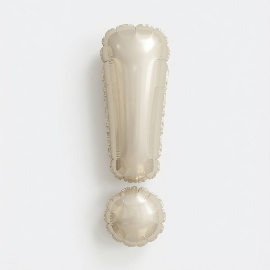 MINI WHT/GLD A/F BLLN SYMBOL !
