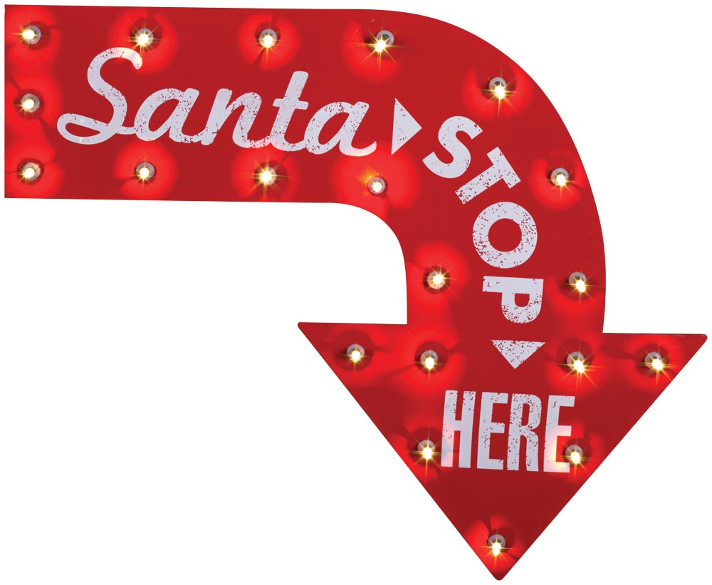 Santa Stop Here Sign
