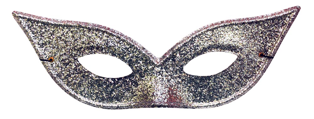 Harlequin Lame Mask - Silver