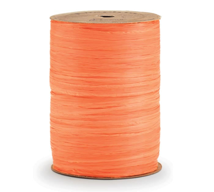 Wraphia Tropical Orange Matte Ribbon - 100 yd