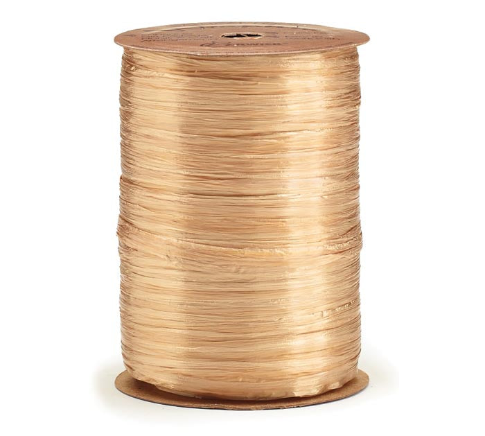 Wraphia Gold Pearl Ribbon - 100 yd