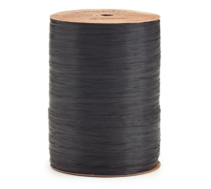 Wraphia Black Matte Ribbon - 100 yd