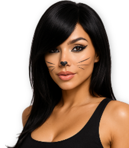 Studio Salon© Jenna Long Black Wig with Side Bangs